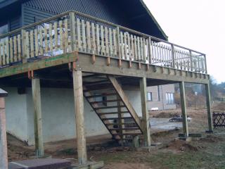 Miniature Terrasse suspendue sur chalet
